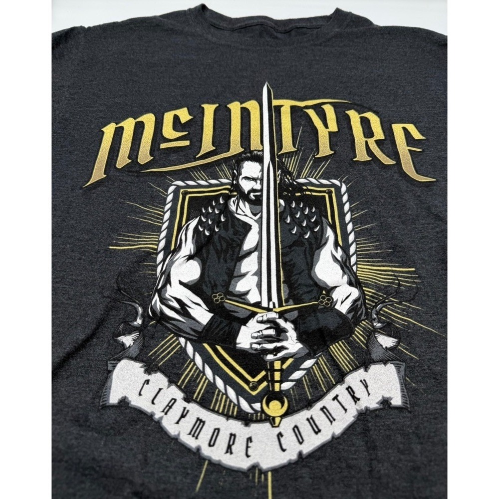 WWE Drew Mcintyre Mens Size Medium T-Shirt Claymore Country Pro-Wrestling